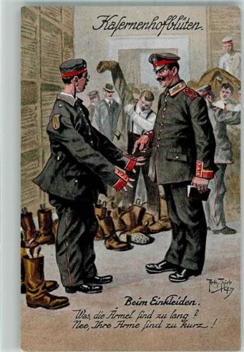 Humor Kasernenhofblüten Militär Beim Einkleiden Verlag Gebr. Dietrich Serie 169/4