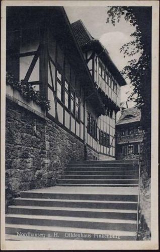 um 1944 Nordhausen, Gildenhaus Finkenburg, Fachwerk,Alfred Neumann