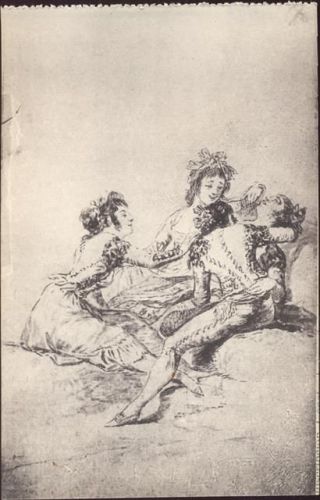 um 1920/30 Grupo de majoa sign Goya,Pototipia Hauser AKU1