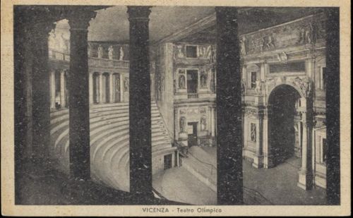 um 1920/30 Vicenza, Italien: Innenansicht des Theaters -Teatro Olimpico-, Ak Nr. 1942-XX,Soc. An.G. Galla