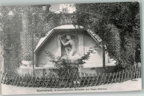 Darmstadt Künstlerkolonie Brunnen am Haus Olbrich