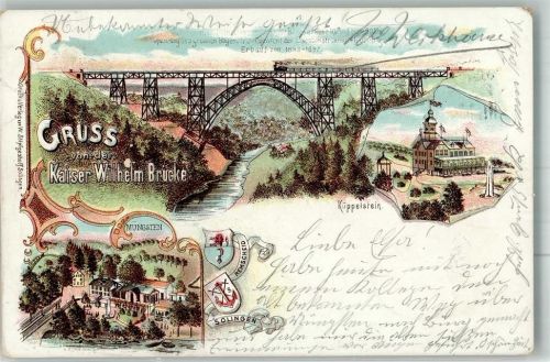 Müngsten 1897 Kaiser Wilhelm Brücke Küppelstein