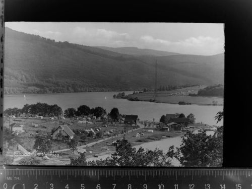 34513 W3544 Waldeck , Hess GLASNEGATIV Rehbach am Edersee