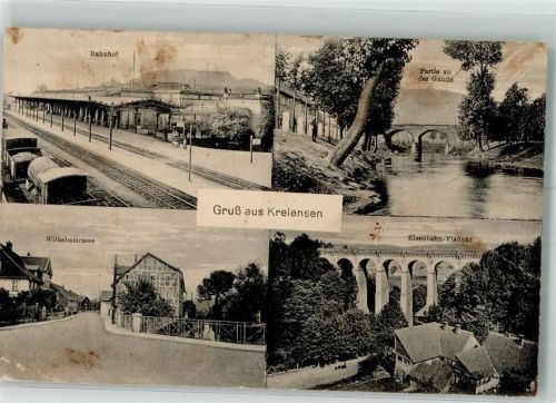 Kreiensen 1915 Bahnhof Wilhelmstraße Eisenbahn-Viadukt S.B. 2. Komp. J.R.184