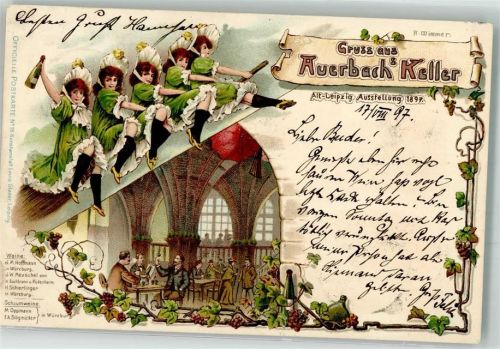 Leipzig 1897 Gasthaus Auerbach`s Keller