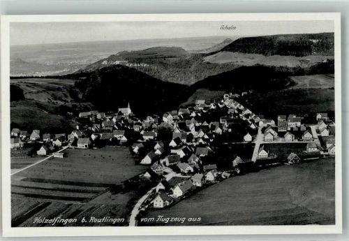 Holzelfingen Fliegeraufnahme Achalm Freigeg. R.L.M.