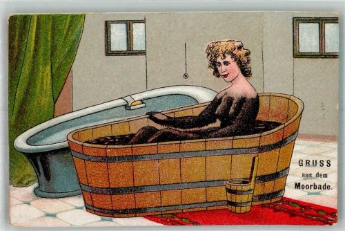 1943 Akt Erotik Frau in der Badewanne