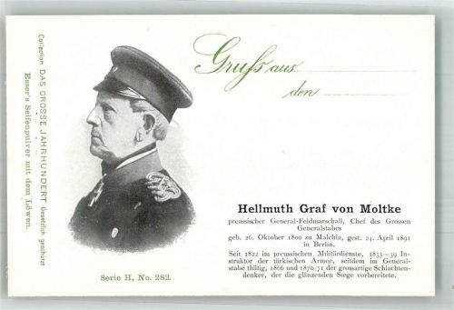 1900 Graf von Moltke Das Grosse Jahrhundert Serie H Nr. 282