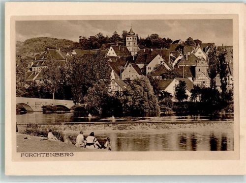 Forchtenberg Original aufmontierte Verlagsmusterkarte