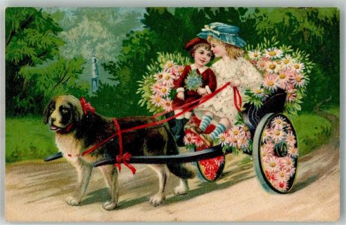 1911 Kinder Blumen