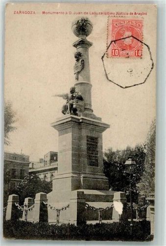 Saragossa Denkmal D. Juan Justicia de Aragoni Marke bildseitig