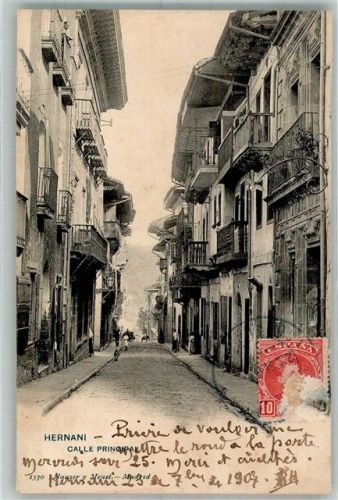 Hernani 1907 Gasse Briefmarke bildseitig