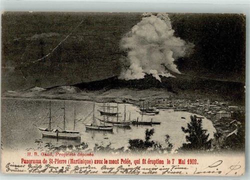 Saint-Pierre 1902 Hafen Vulkanausbruch Mont Pelée