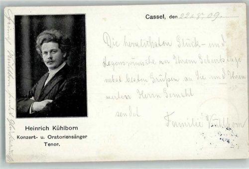 1909 Heinrich Kühlborn Tenor Familie Kühlborn gratuliert zum Geburtstag