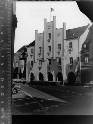 59269 W4720 Beckum , Westf GLASNEGATIV Rathaus
