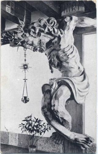 1920/30 Salzburg, Crucifirus in der Halle des Benediktinerkollegs St. Peter. Österreich.