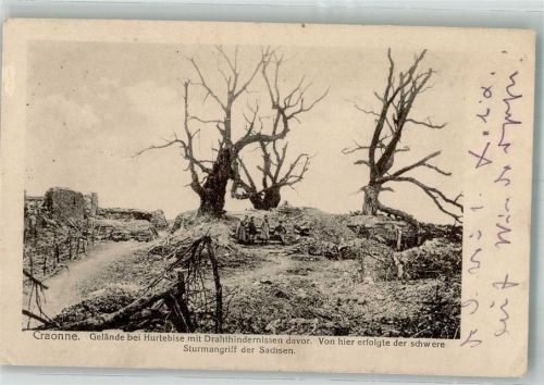 Craonne 1915 Feldpost WK I Inf.Div. Nr. 24 Gelände bei Hurtebise