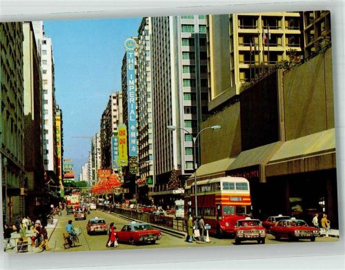 Hongkong Omnibus Doppelstock Auto Geschäft Werbung