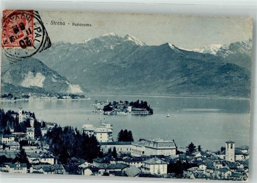 Stresa 1909 Lago maggiore Briefmarke bildseitig