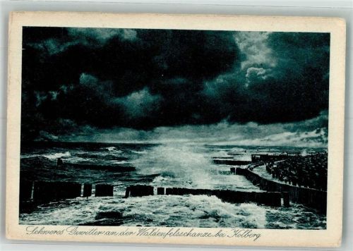 Kolberg Bahnpost Stettin Zug 840 Waldenfelsschanze Gewitter