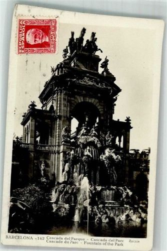 Barcelona Brunnen Cascade du Parc Marke bildseitig