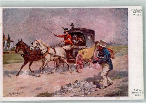 sign. Breidwiser Theodo Auf Hochzeitsreise Nr. 660 W.R.B. & Co. Wien - Galerie Wiener Künstler 1919 Künstlerkarte