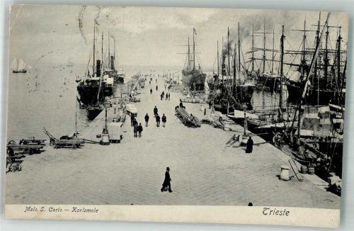 Trieste / Triest / Trst 1909 Hafen Karlsmole