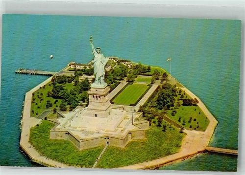 New York City Fliegeraufnahme Denkmal Freiheitsstatue