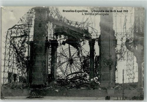 Brüssel Ausstellung L´Incendie 1910 Le entree principale
