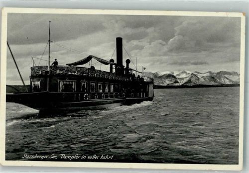 Dampfer in voller Fahrt Starnberger See