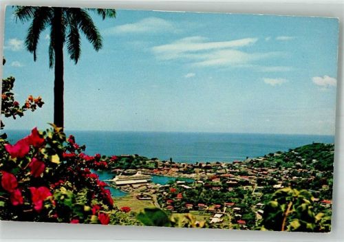 San Juan St. Georges Grenada Hafen Blumen Bougenvillea