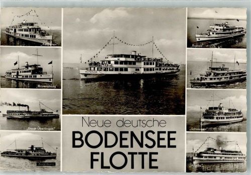 Bodenseeflotte mit den Binnenschiffen Kempten Ravensburg Stadt Ueberlinden Augsburg Deutschland Baden Karlsruhe Schwaben und Allgäu