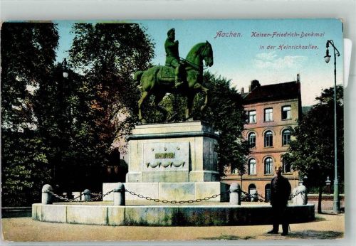 Aachen 1917 Kaiser Friedrich Denkmal Truppen Sammelstelle Aachen