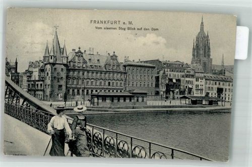 Frankfurt 1906 Eiserner Steg Dom