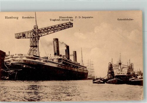 Hamburg Rosshafen Riesenkran Getreideheber