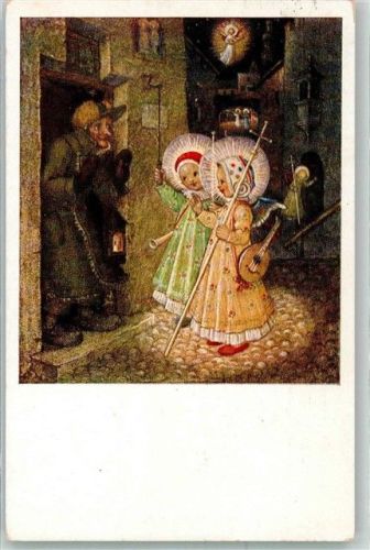 1930 Engel bei der Verkündigung in Bethlehem Weihnachten Nr. 4