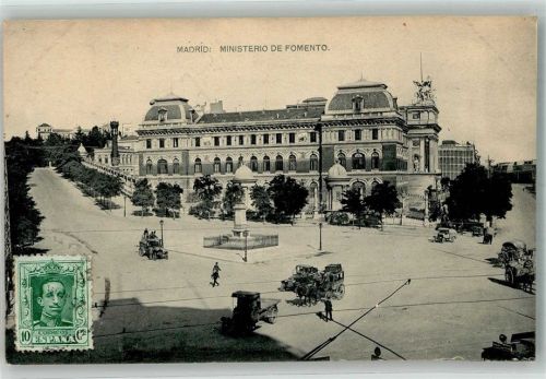 Madrid 1928 Auto LKW Ministerio de Fomento Marke bildseitig