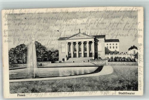Posen 1914 Stadttheater Feldpost WK I