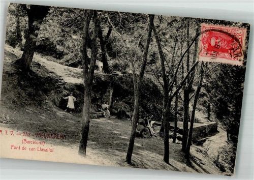 Barcelona 1924 Font de can Llavallol Marke Bildseitig