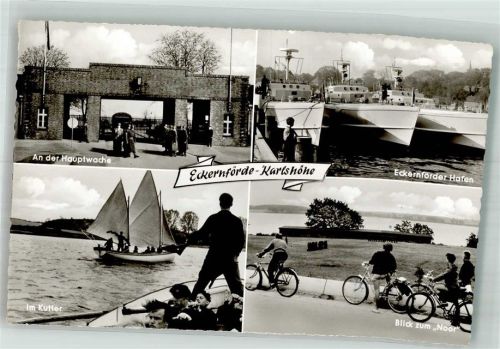 Eckernförde Bundeswehr-Kaserne Karlshöhe Hauptwache Marine Kutterfahrt Fahrrad vor dem Noor Verlag Thoericht 22479