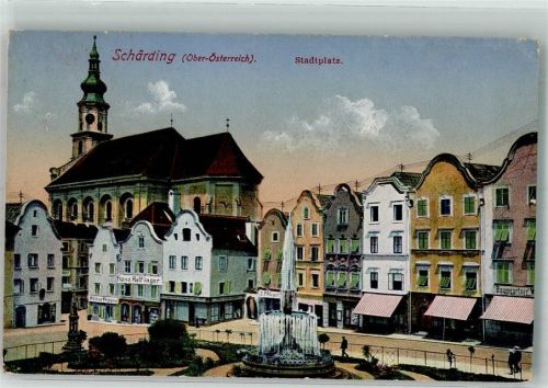 Schärding Innere Stadt 1917 Geschäft Stadtplatz