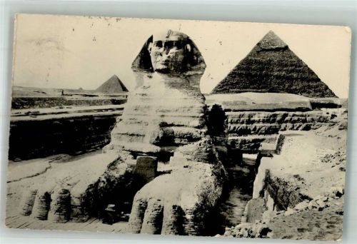 Kairo 1951 Denkmal Sphinx Pyramiden