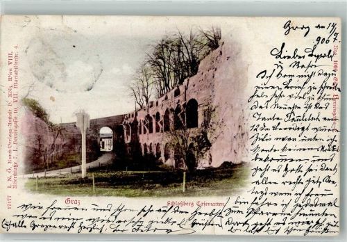 Graz 1907 Schlossberg Kasematten
