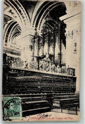 Saragossa 1908 Kirche Templo del Pilar Marke bildseitig