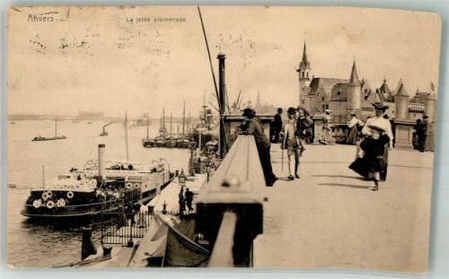 Antwerpen 1906 Hafen Promenade