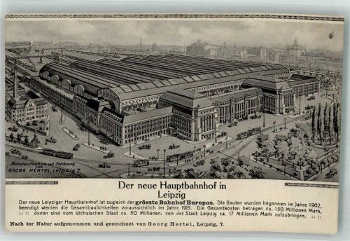 Leipzig 1912 Hauptbahnhof