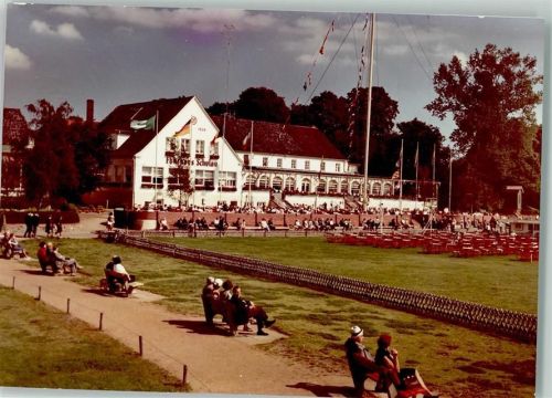 Wedel Cafe Schulauer Fährhaus, Fahnenstange, Jägerzaun