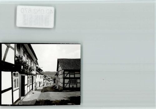 Hardegsen an der Kirche Fachwerkhäuser