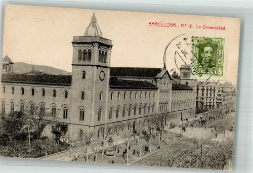 Barcelona 1907 Universität Marke bildseitig