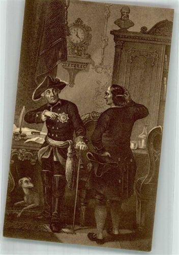 O1510 Potsdam Friedrich der Große und der Müller von Sansssouci Adel Friedrich der Große Foto AK